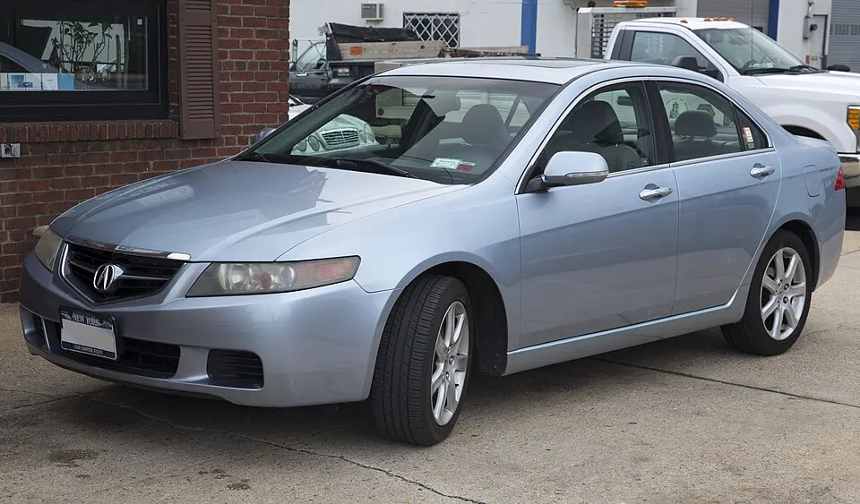 2005 Acura TSX, front left (Mineola), photographed in United States