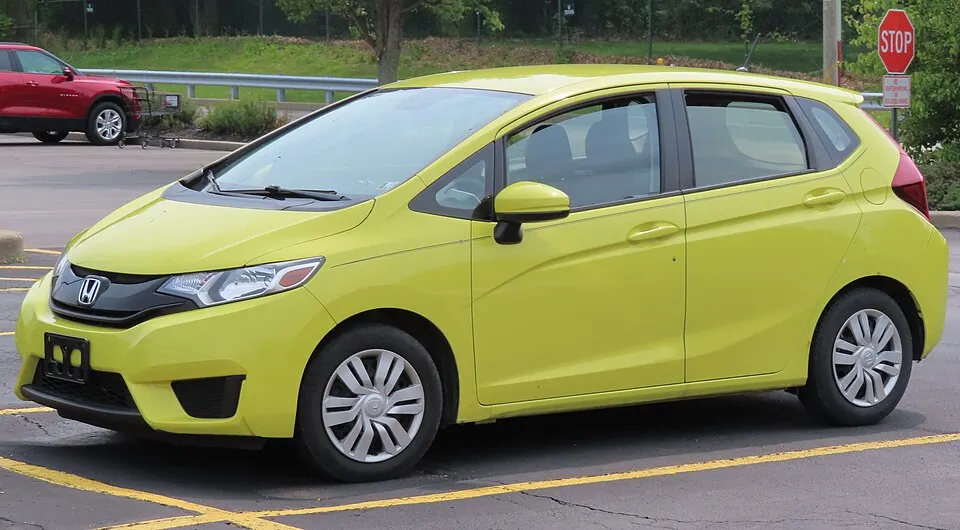 2016 Honda Fit LX, front left, 05-19-2023, photographed in United States
