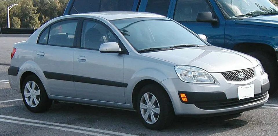 KiaRio, photographed in United States