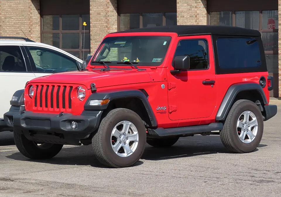 2018 Jeep Wrangler Sport S 2-door, front left, 09-30-2023, photographed in United States
