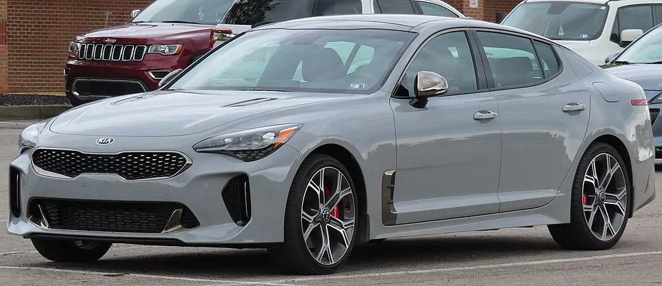 2019 Kia Stinger GT1, front left, photographed in United States