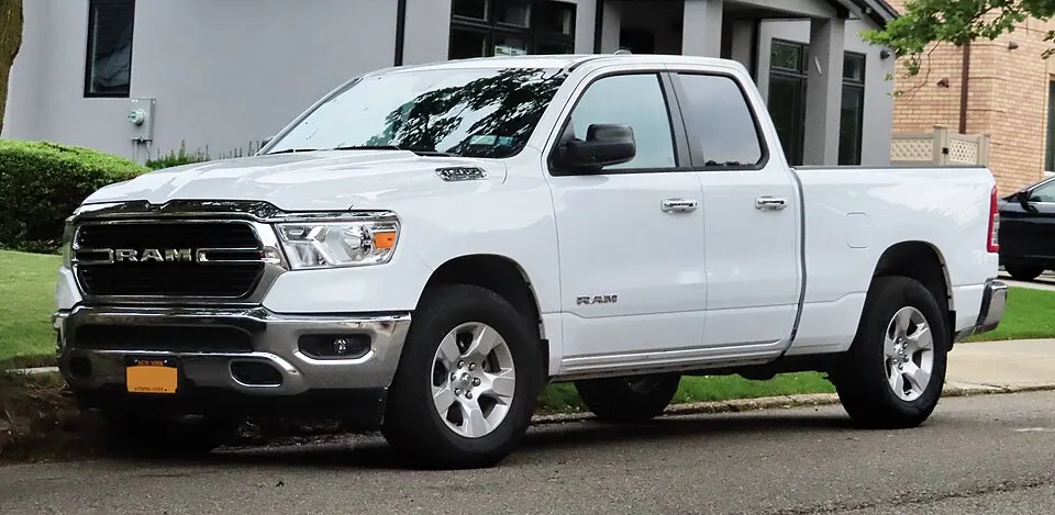 2020 Ram 1500 Bighorn, front 7.8.20, photographed in United States