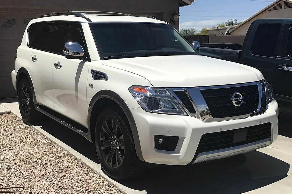 2017 Nissan Armada Platinum (cropped), photographed in United States