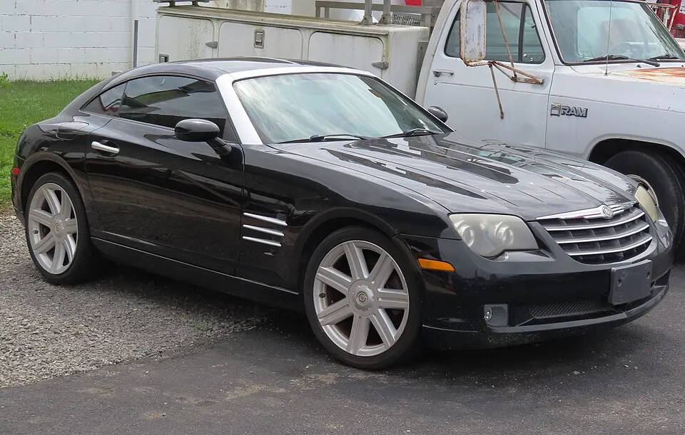 2004 Chrysler Crossfire coupe, front right, 08-06-2023, photographed in United States